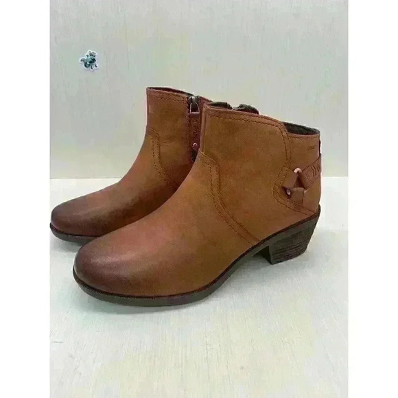 Teva Anaya Women's Brown Leather Chelsea Waterproof Booties Size US 9 - Picture 1 of 10